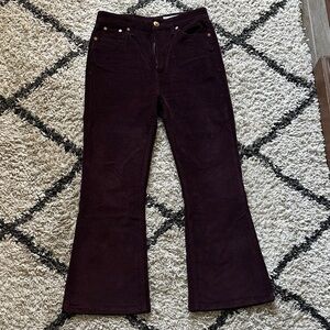 rag & bone Dark Plum corduroy Flare Pants
